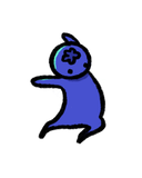 blue berry falling animation