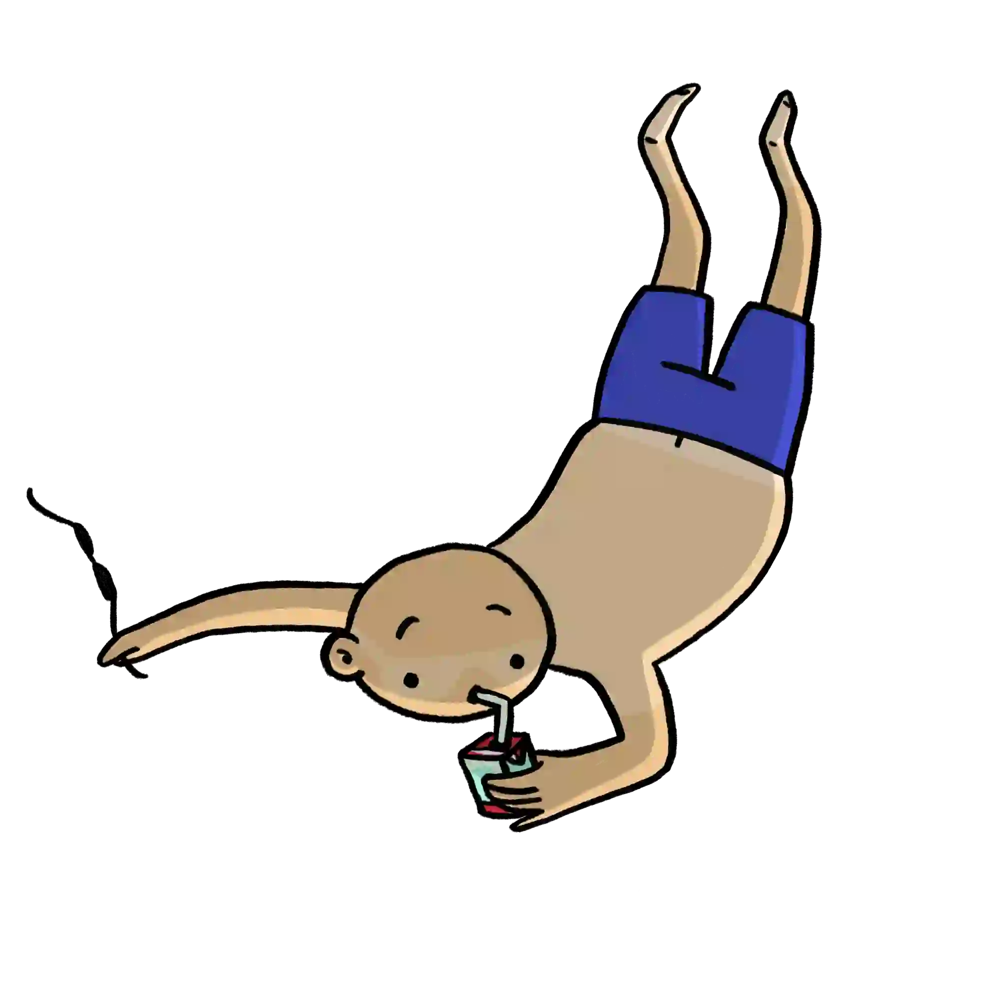 floating vacation man